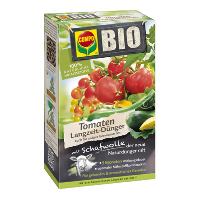 Compo H. Bio paradicsom táp Compo BIO hosszúhatású paradicsomtáp báránygyapjúval 750g