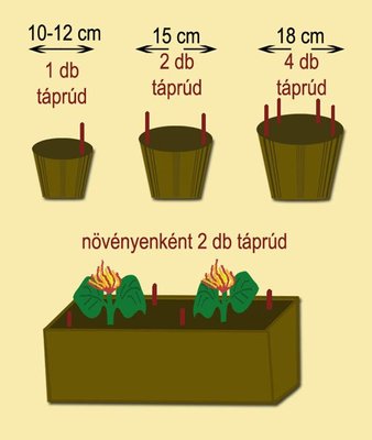 Vitaflóra virágos növény táprúd 30db 