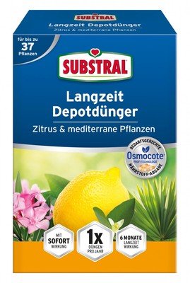 Substral Osm. Mediterán 750gr Substral Osmocote hosszú hatástartamú trágya citrusfélék és mediterrán növények számára 750g