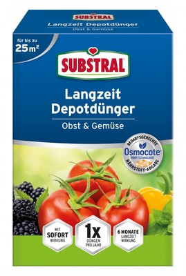 Substral Osm. zöldség 750gr Substral Osmocote hosszú hatástartamú trágya gyümölcsök és zöldségek számára 750g