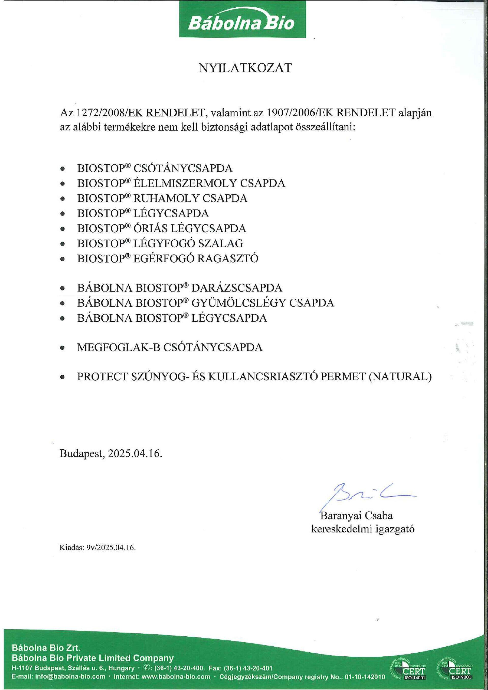 BIOSTOP &eacute;lelmiszermoly csapda 2 db-os 