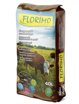 Florimo szarvasmarhatrágya, komposztált, 40L