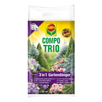 COMPO Trio fenyő-és cserjetáp 3kg
